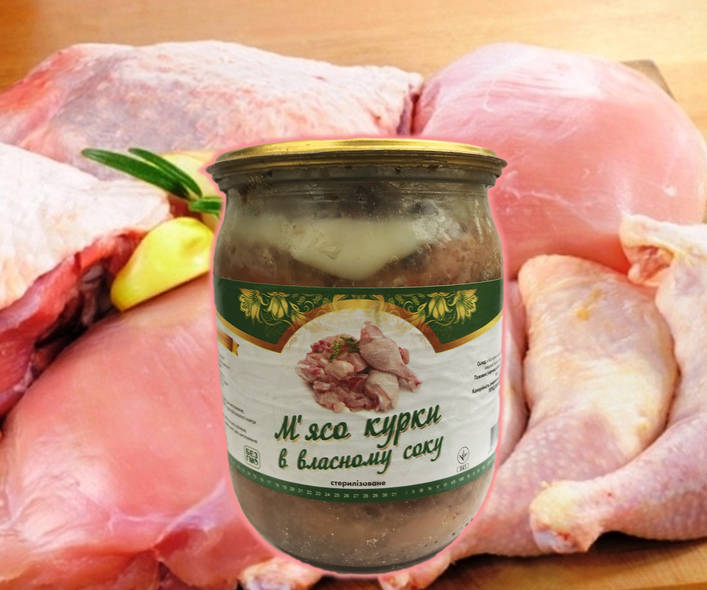 М'ясо курки у власному соку, Агроспецгосп, 500г